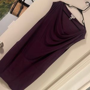 Gently used midi Calvin Klein burgundy dress with stretch looks amazing large